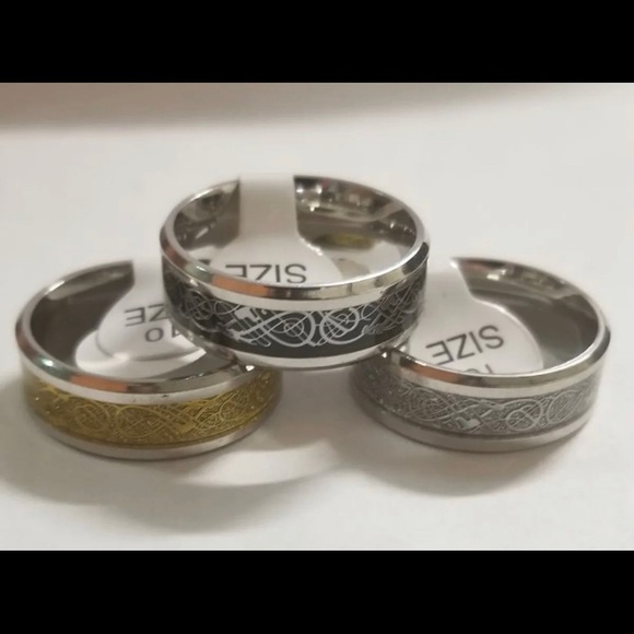 Men’s Celtic Dragon Ring - Picture 2 of 4